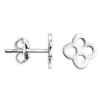 Haupt- und Seitenansicht von Blumen Ohrstecker in 925 Silber von Sofia Milani - E2503