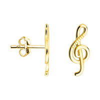 Haupt- und Seitenansicht von Musik Ohrstecker in 925 Silber von Sofia Milani - E2528