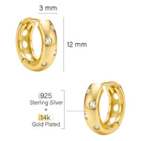 Maßenansicht von Creolen Creolen in 925 Silber von Sofia Milani - E2532