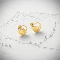 CloseUp Ansicht von Berg Ohrstecker in 925 Silber von Sofia Milani - E2539