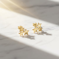 CloseUp Ansicht von Stern Ohrstecker in 925 Silber von Sofia Milani - E2551