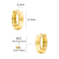 Maßenansicht von Creolen Creolen in 925 Silber von Sofia Milani - E2554