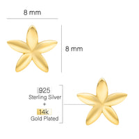 Maßenansicht von Blumen Ohrstecker in 925 Silber von Sofia Milani - E2555