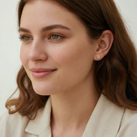 Modelansicht von Blumen Ohrstecker in 925 Silber von Sofia Milani - E2555