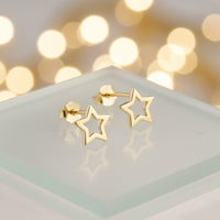 CloseUp Ansicht von Stern Ohrstecker in 925 Silber von Sofia Milani - E2560