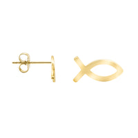 Haupt- und Seitenansicht von Fisch Ohrstecker in 925 Silber von Sofia Milani - E2561