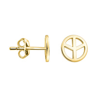 Haupt- und Seitenansicht von Peace Ohrstecker in 925 Silber von Sofia Milani - E2564