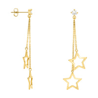 Haupt- und Seitenansicht von Stern Ohrstecker in 925 Silber von Sofia Milani - E2565