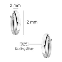 Maßenansicht von Creolen in 925 Silber von Sofia Milani - E2597