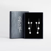 Boxansicht von Kreis Ketten Ohrstecker in 925 Silber von Sofia Milani - E2609