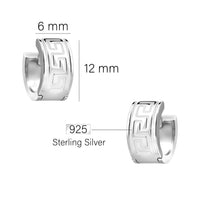 Maßenansicht von Creolen in 925 Silber von Sofia Milani - E2639