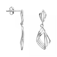 Haupt- und Seitenansicht von Geometrie Ohrhänger in 925 Silber von Sofia Milani - E2654