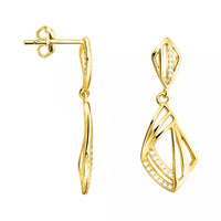 Haupt- und Seitenansicht von Geometrie Ohrhänger in 925 Silber von Sofia Milani - E2655