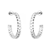 Haupt- und Seitenansicht von Geflochtenes Ohrstecker in 925 Silber von Sofia Milani - E2668