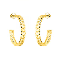 Haupt- und Seitenansicht von Geflochtenes Ohrstecker in 925 Silber von Sofia Milani - E2669