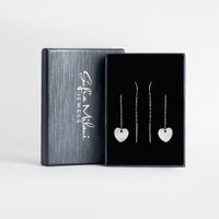 Boxansicht von Herz Stab Durchzieher in 925 Silber von Sofia Milani - E2676