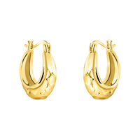 Haupt- und Seitenansicht von Gehämmerte Creolen in 925 Silber von Sofia Milani - E2729