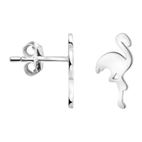 Haupt- und Seitenansicht von Flamingo Ohrstecker in 925 Silber von Sofia Milani - E2746