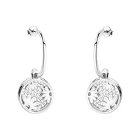 Haupt- und Seitenansicht von Blumen Ohrhänger in 925 Silber von Sofia Milani - E2750