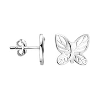 Haupt- und Seitenansicht von Schmetterling Ohrstecker in 925 Silber von Sofia Milani - E2764