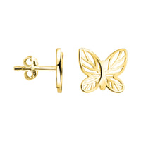 Haupt- und Seitenansicht von Schmetterling Ohrstecker in 925 Silber von Sofia Milani - E2765