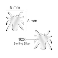 Maßenansicht von Spinne Ohrstecker in 925 Silber von Sofia Milani - E2818