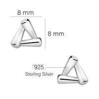 Maßenansicht von Dreieck Ohrstecker in 925 Silber von Sofia Milani - E2888
