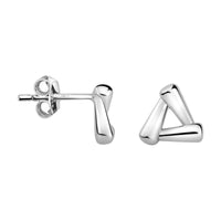 Haupt- und Seitenansicht von Dreieck Ohrstecker in 925 Silber von Sofia Milani - E2888
