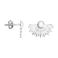 Haupt- und Seitenansicht von Sonnen Ohrstecker in 925 Silber von Sofia Milani - E2900