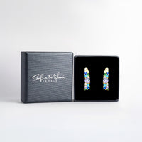 Boxansicht von Farbiger Zirkonia Ohrstecker in 925 Silber von Sofia Milani - E2911