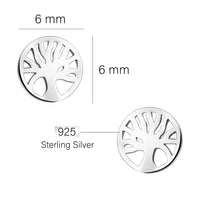 Maßenansicht von Baum Ohrstecker in 925 Silber von Sofia Milani - E2922