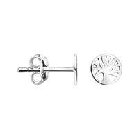 Haupt- und Seitenansicht von Baum Ohrstecker in 925 Silber von Sofia Milani - E2922