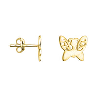 Haupt- und Seitenansicht von Schmetterling Ohrstecker in 925 Silber von Sofia Milani - E2937