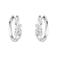 Haupt- und Seitenansicht von Zirkonia Ohrstecker in 925 Silber von Sofia Milani - E2956
