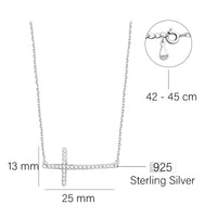 Kreuz Halskette in 925 Silber