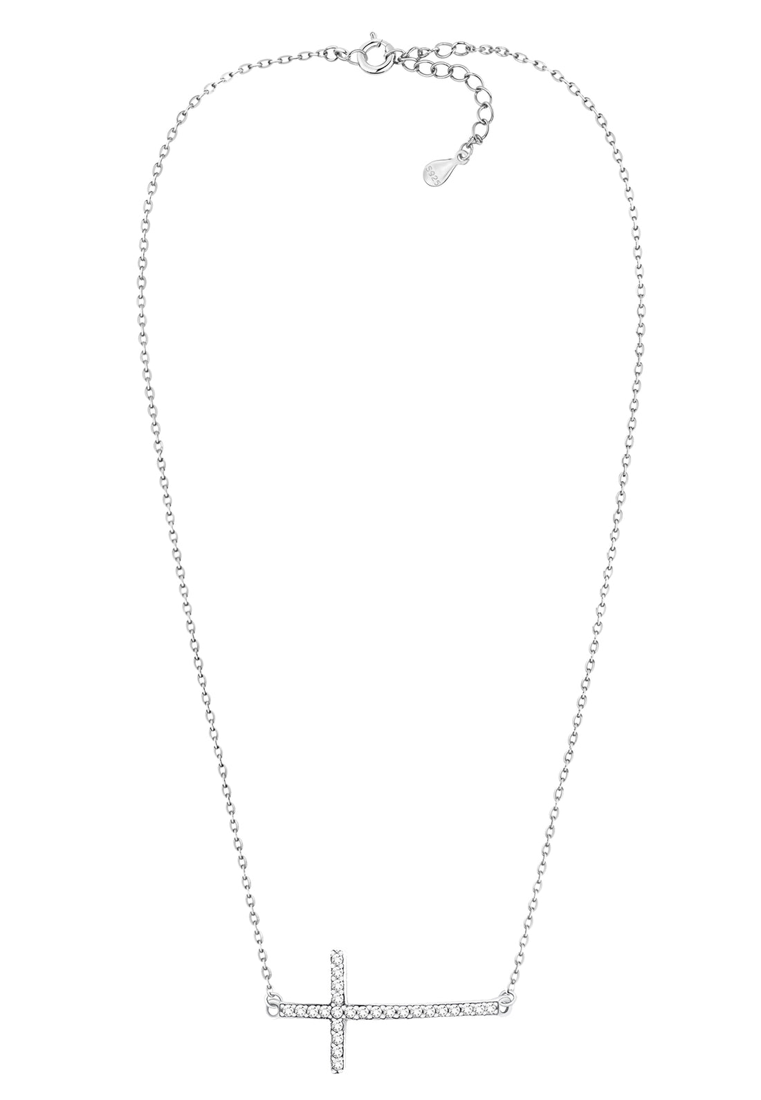 Kreuz Halskette in 925 Silber