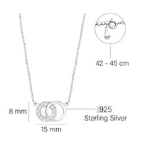 Kreis Halskette in 925 Silber