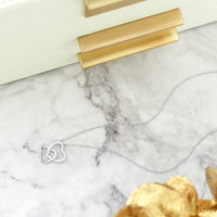 Doppel Herz Halskette in 925 Silber