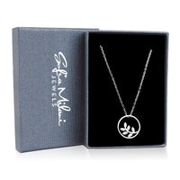 Blatt Halskette in 925 Silber