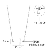 Kreuz Halskette in 925 Silber