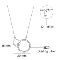 Kreis Halskette in 925 Silber