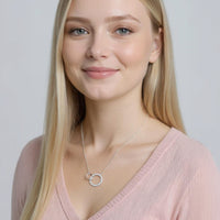 Kreis Halskette in 925 Silber