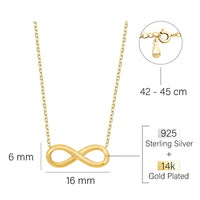 Unendlich Halskette in 925 Silber