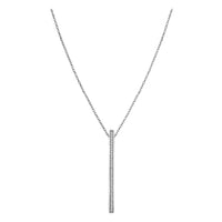 Stab Halskette in 925 Silber