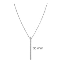 Stab Halskette in 925 Silber