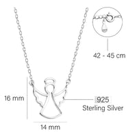 Flügel Halskette in 925 Silber