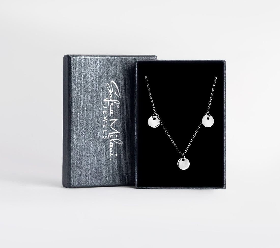 Plättchen Halskette in 925 Silber