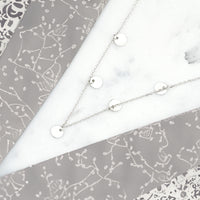 Plättchen Halskette in 925 Silber