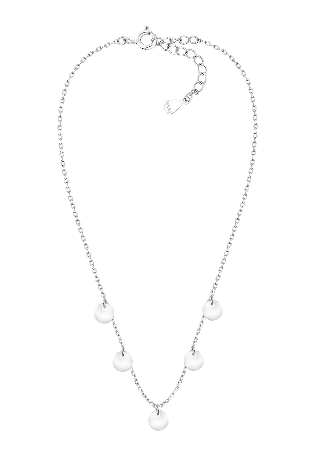 Plättchen Halskette in 925 Silber