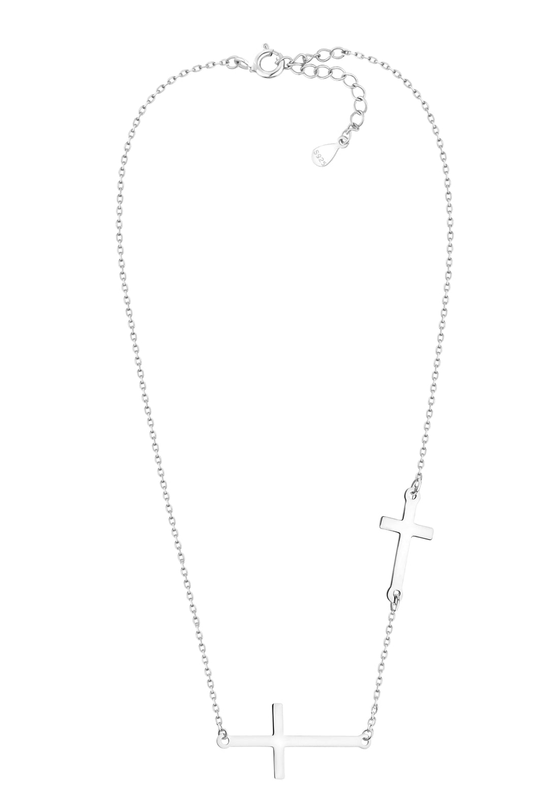 Kreuz Halskette in 925 Silber